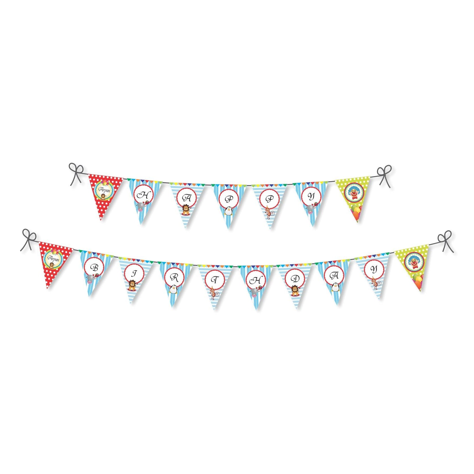 Circus Theme Bunting THEME PARTIES Pretty UR Party