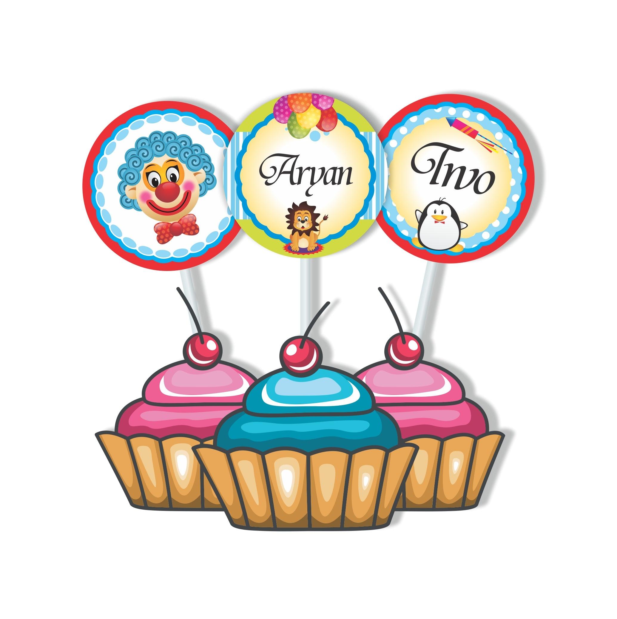 Circus Theme Cupcake / Food Toppers THEME PARTIES Pretty UR Party