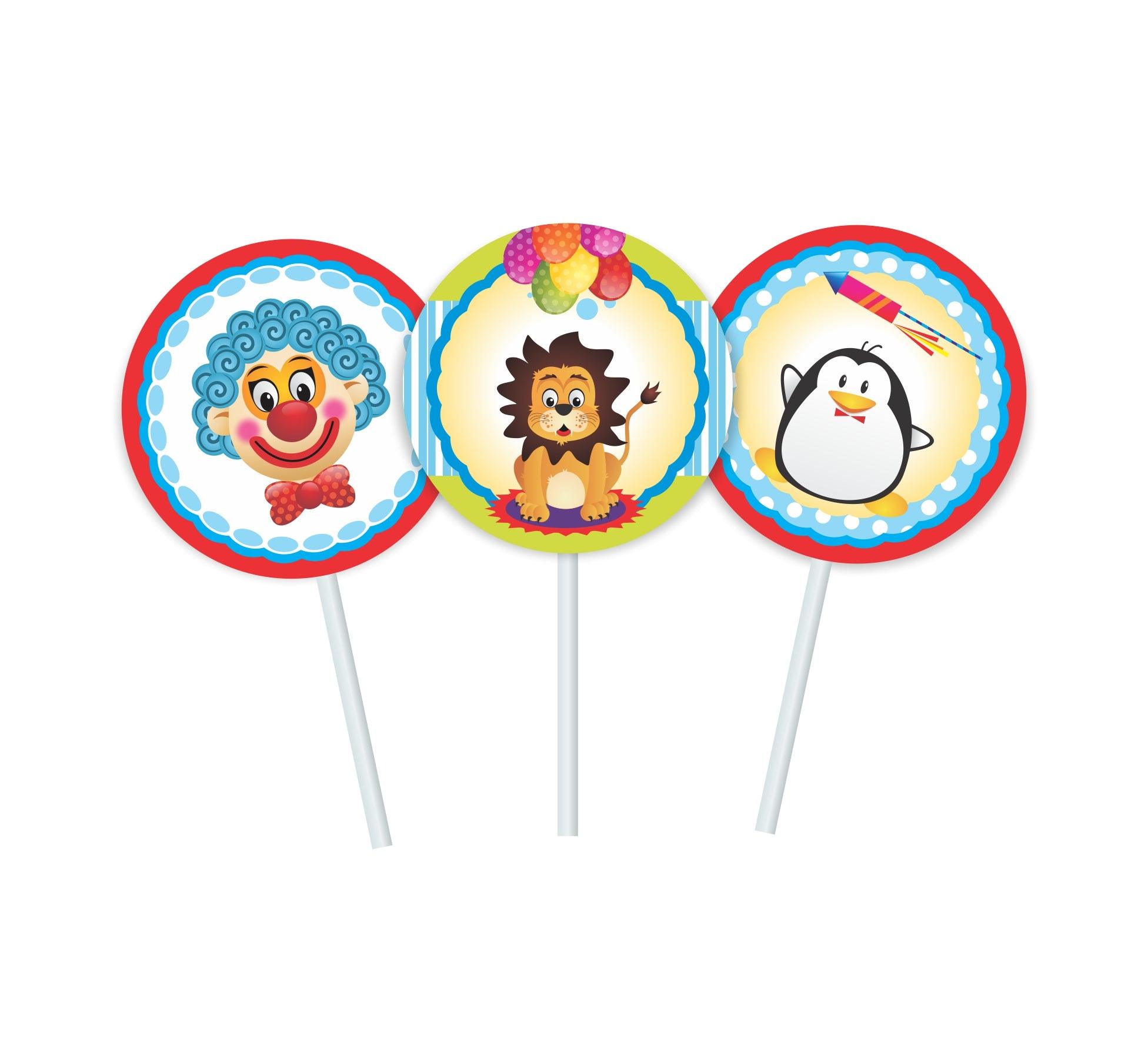 Circus Theme Cupcake / Food Toppers THEME PARTIES Pretty UR Party