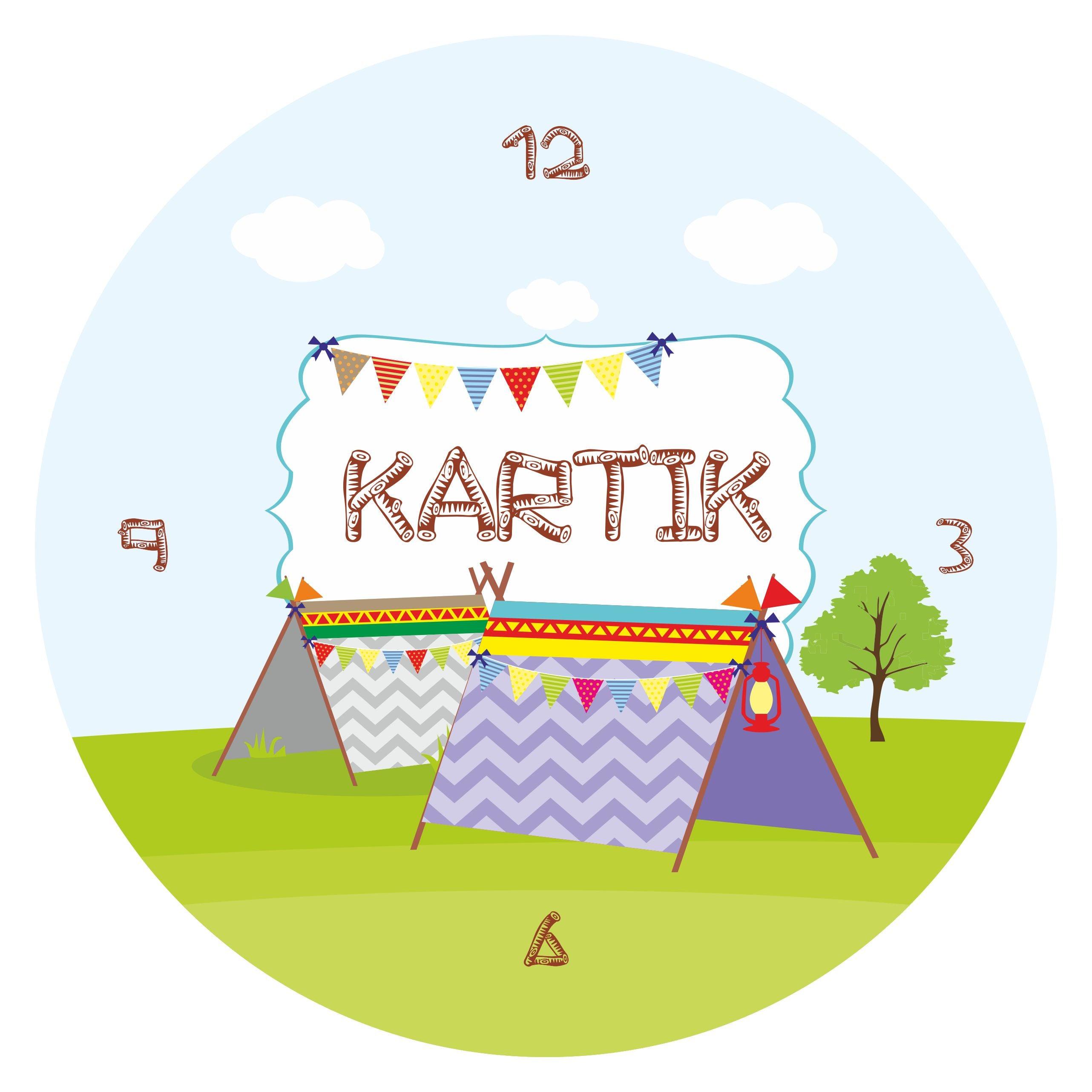 Personalized Camping Clock THEME PARTIES Pretty UR Party