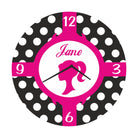 Personalised Barbie Clock THEME PARTIES Pretty UR Party
