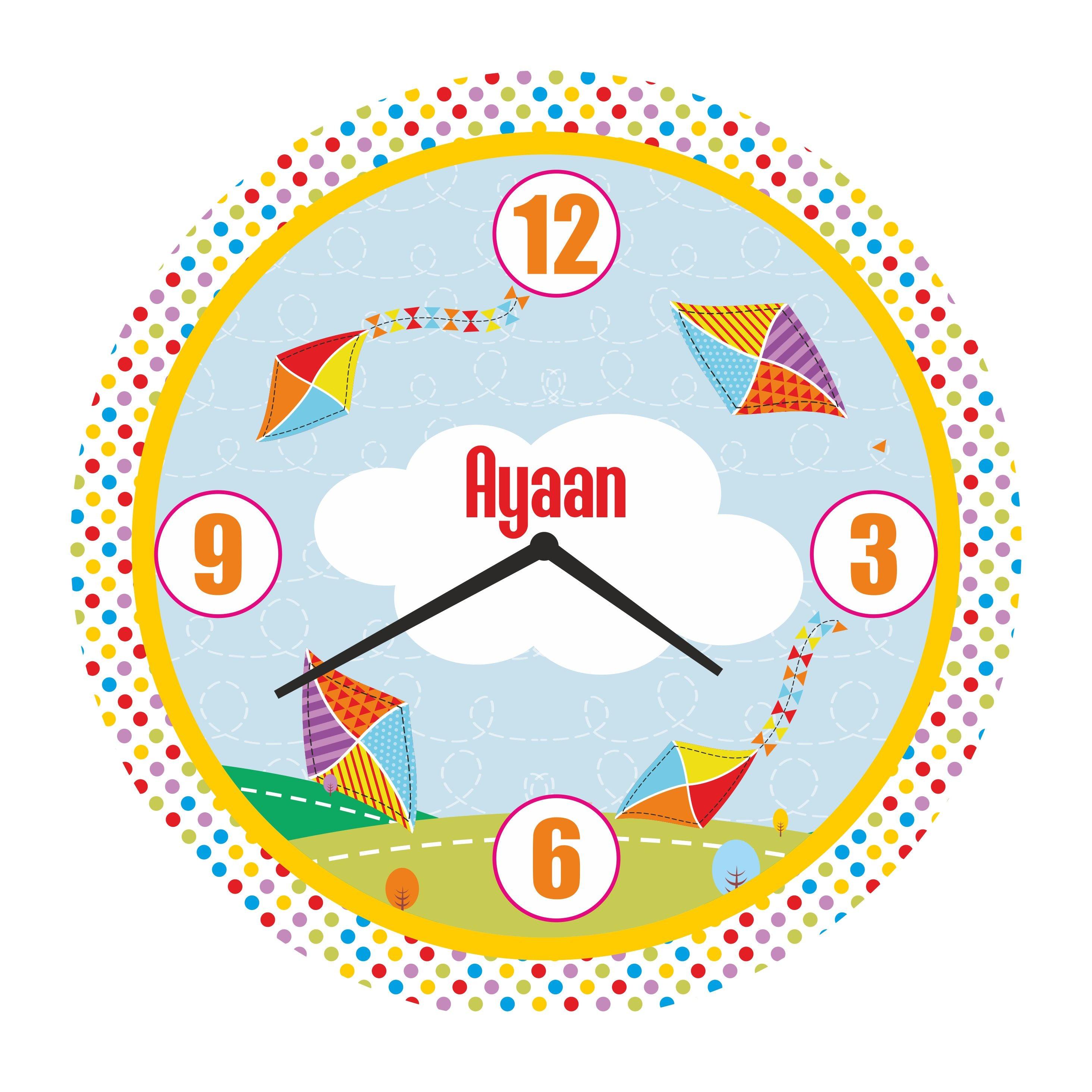 Personalised Kites Clock THEME PARTIES Pretty UR Party