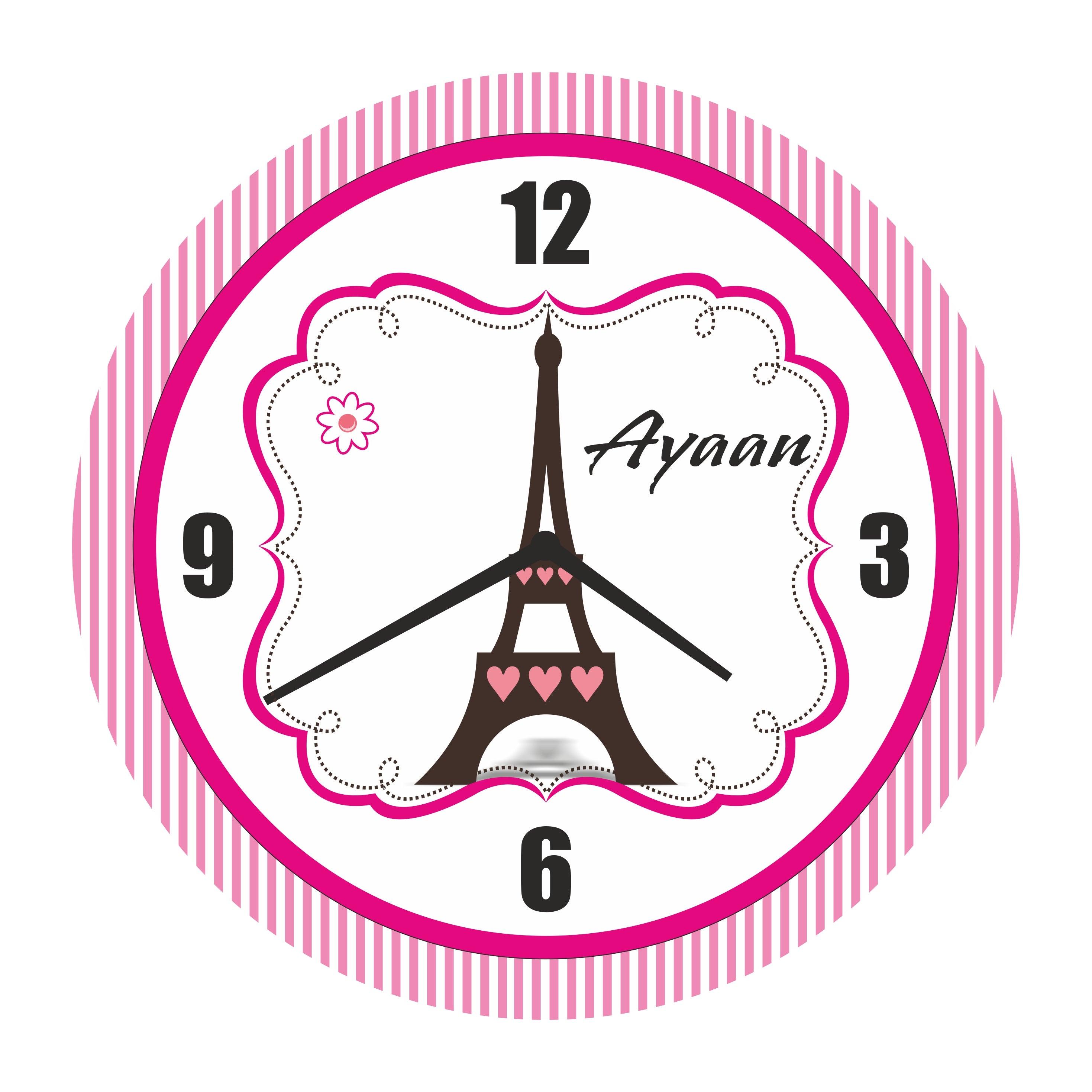 Personalised Paris Clock RETURN GIFTS Pretty UR Party