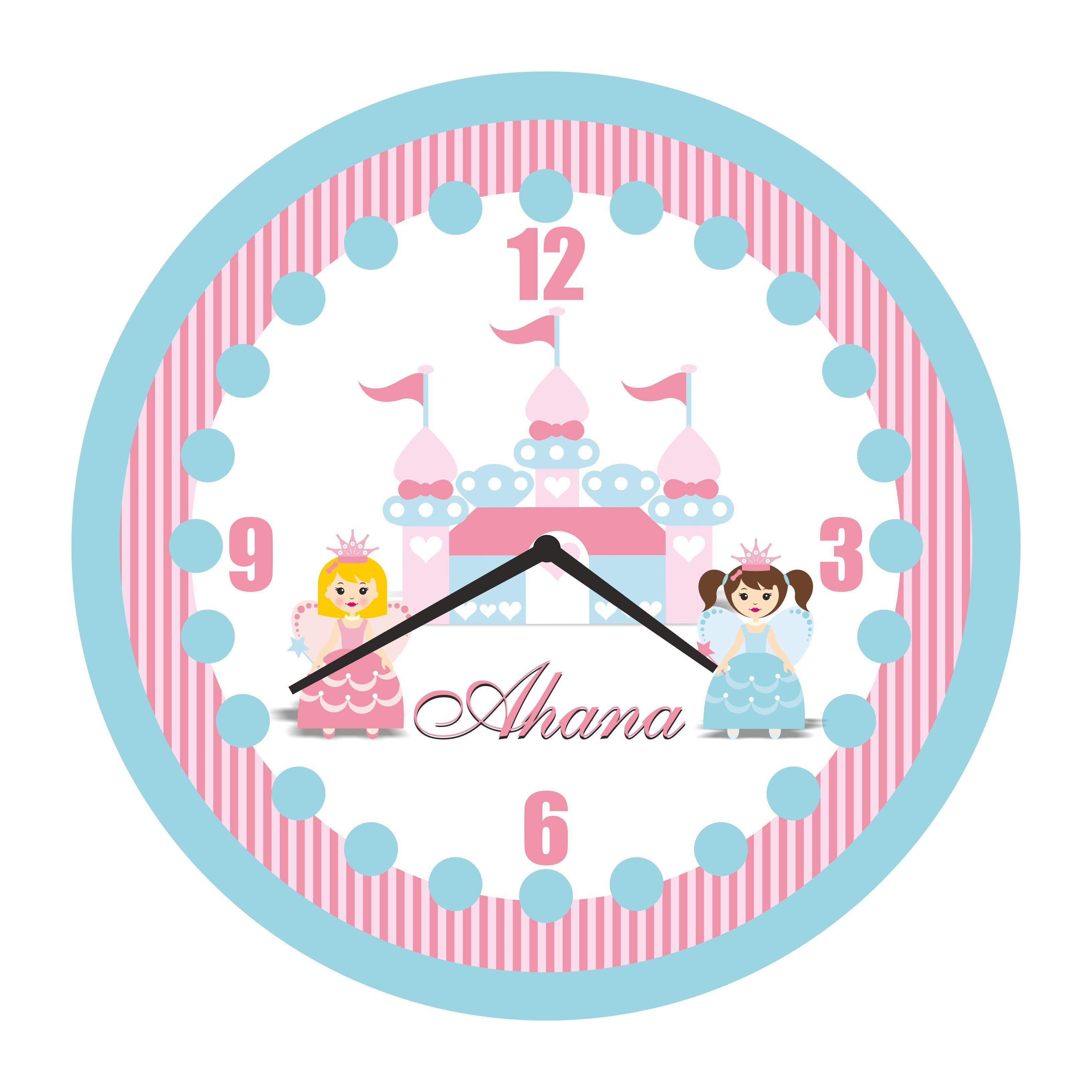 Personalised Fairy Princess Clock THEME PARTIES Pretty UR Party