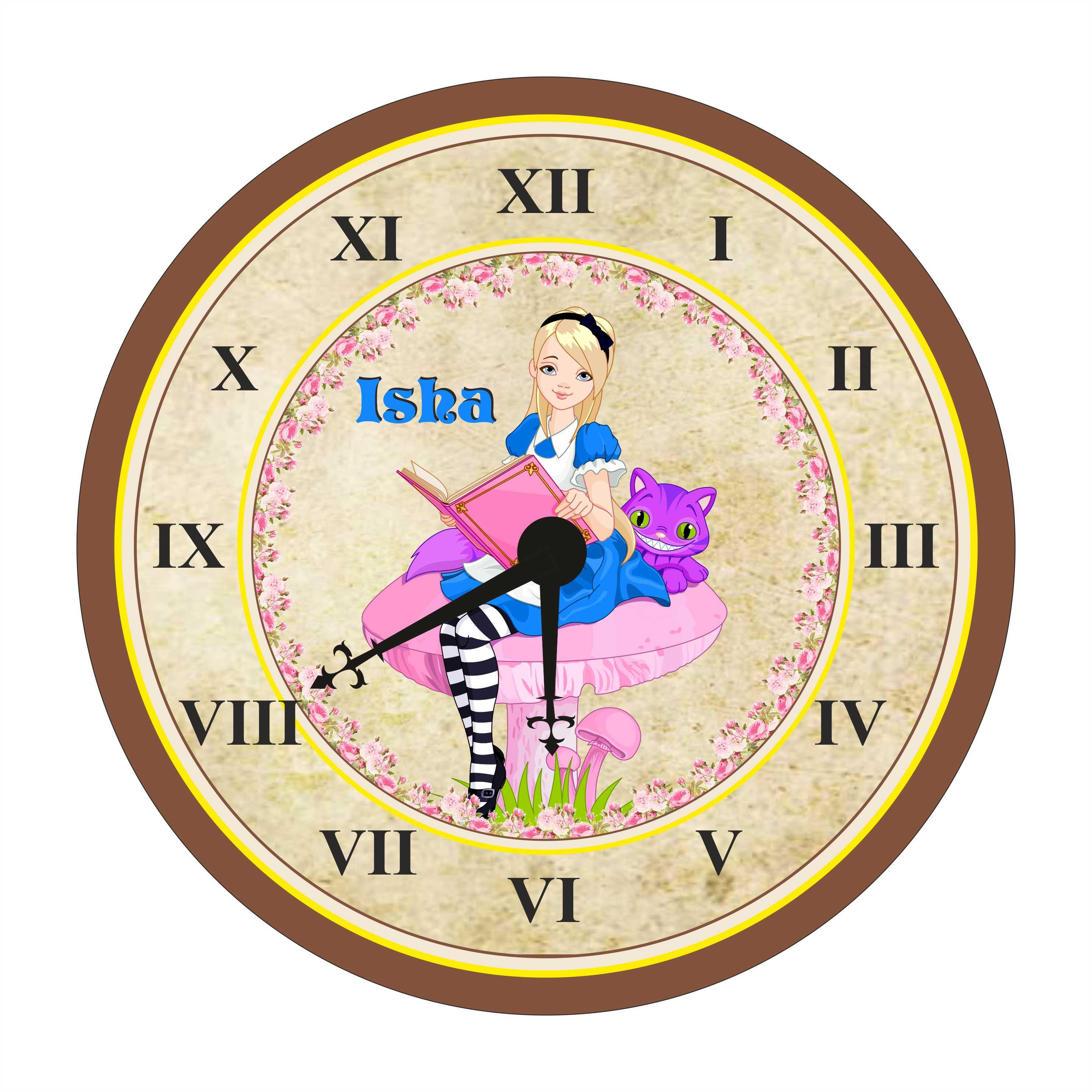 Personalised Alice in Wonderland Clock RETURN GIFTS Pretty UR Party