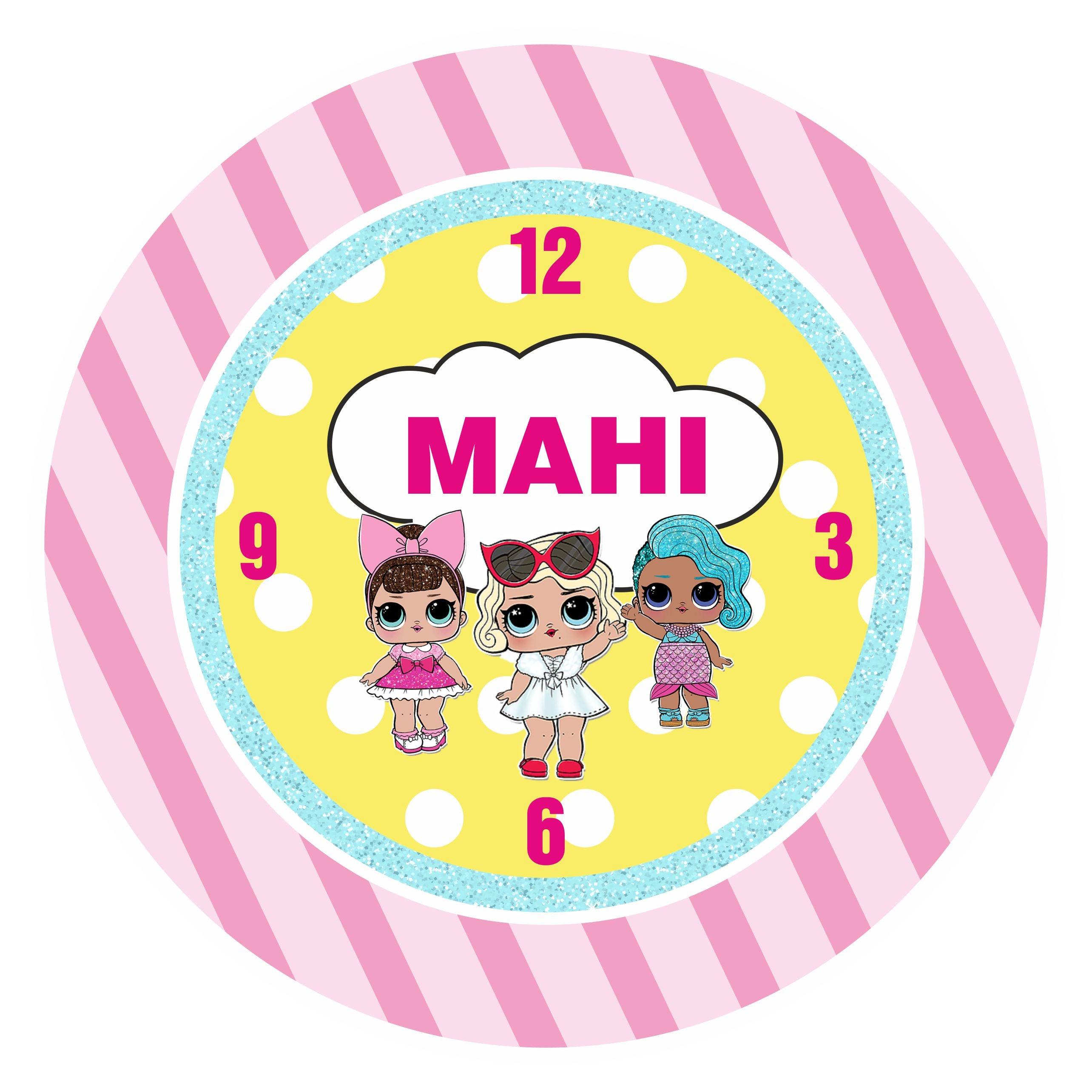 Personalized LOL Surprise Theme Clock THEME PARTIES Pretty UR Party