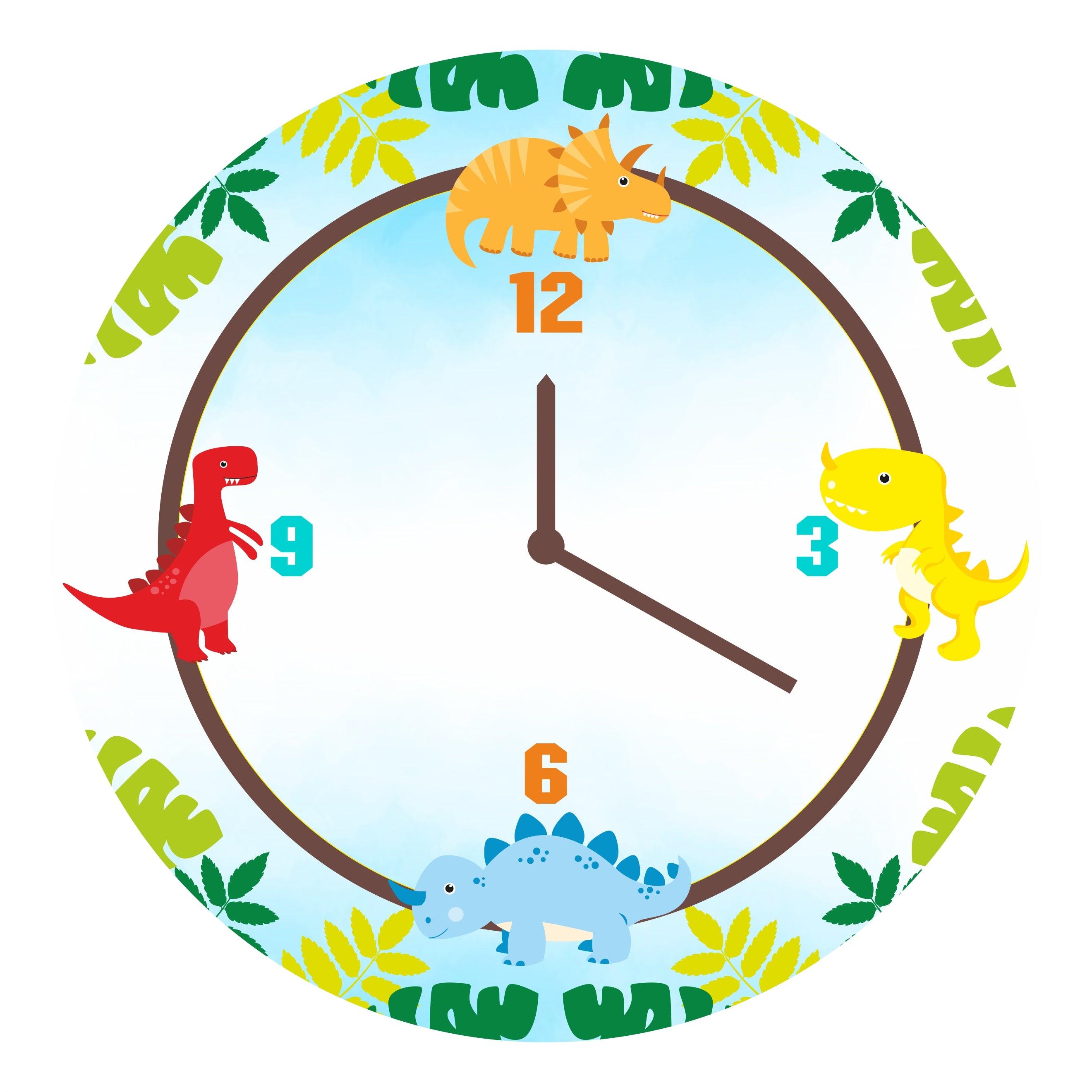 Personalised Dinosaur Clock THEME PARTIES Pretty UR Party