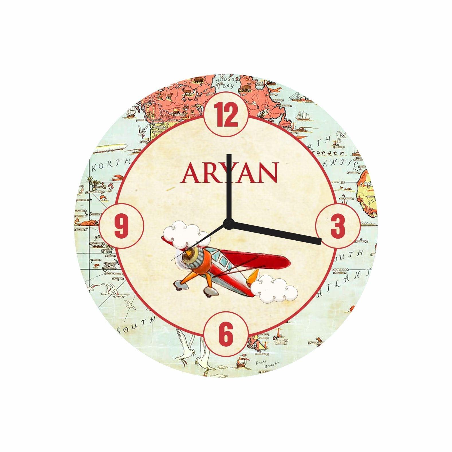 Personalized Travel Theme Clock THEME PARTIES Pretty UR Party