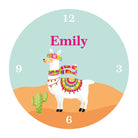 Personalised Llama Theme Clock THEME PARTIES Pretty UR Party