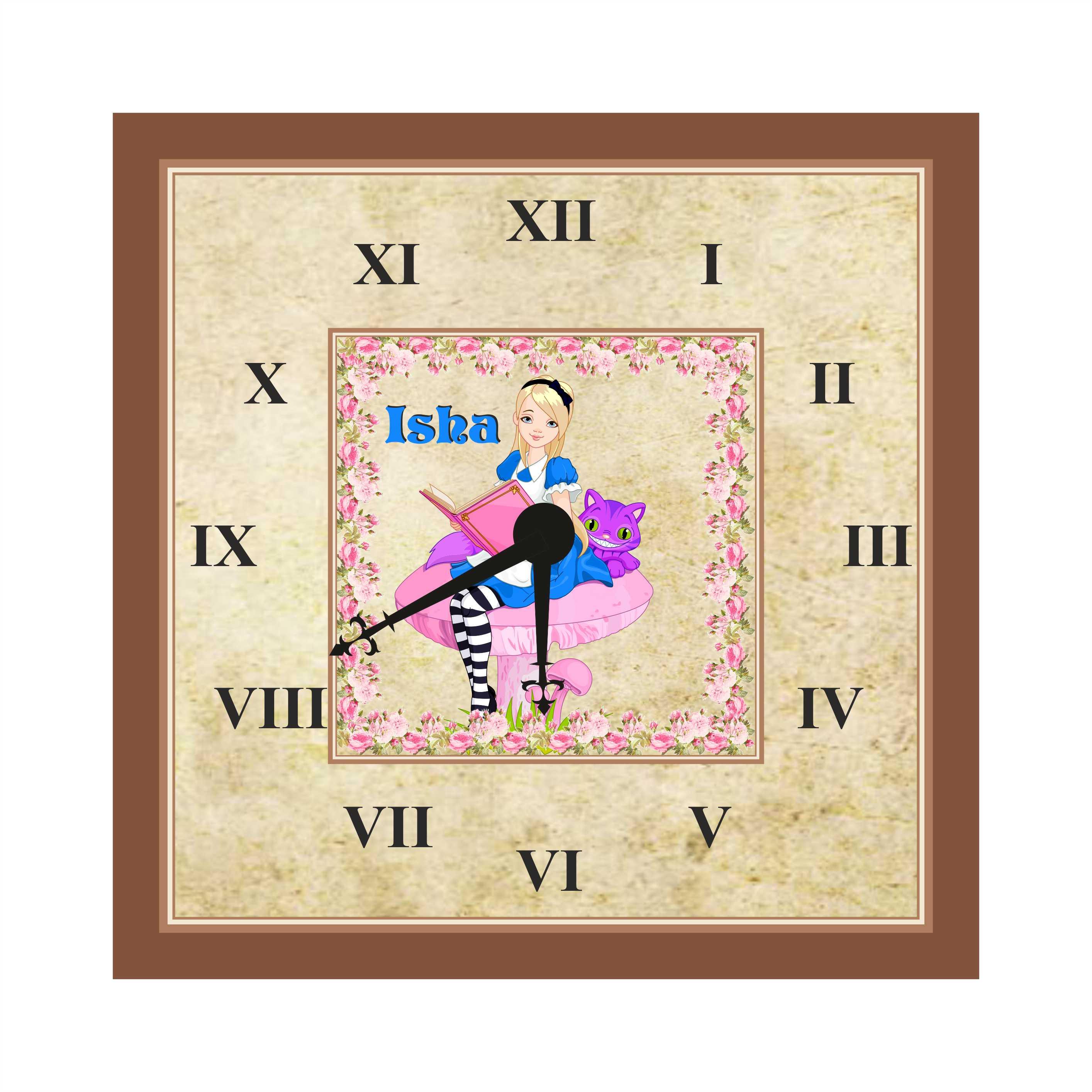 Personalised Alice in Wonderland Clock RETURN GIFTS Pretty UR Party