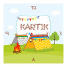 Personalized Camping Clock THEME PARTIES Pretty UR Party