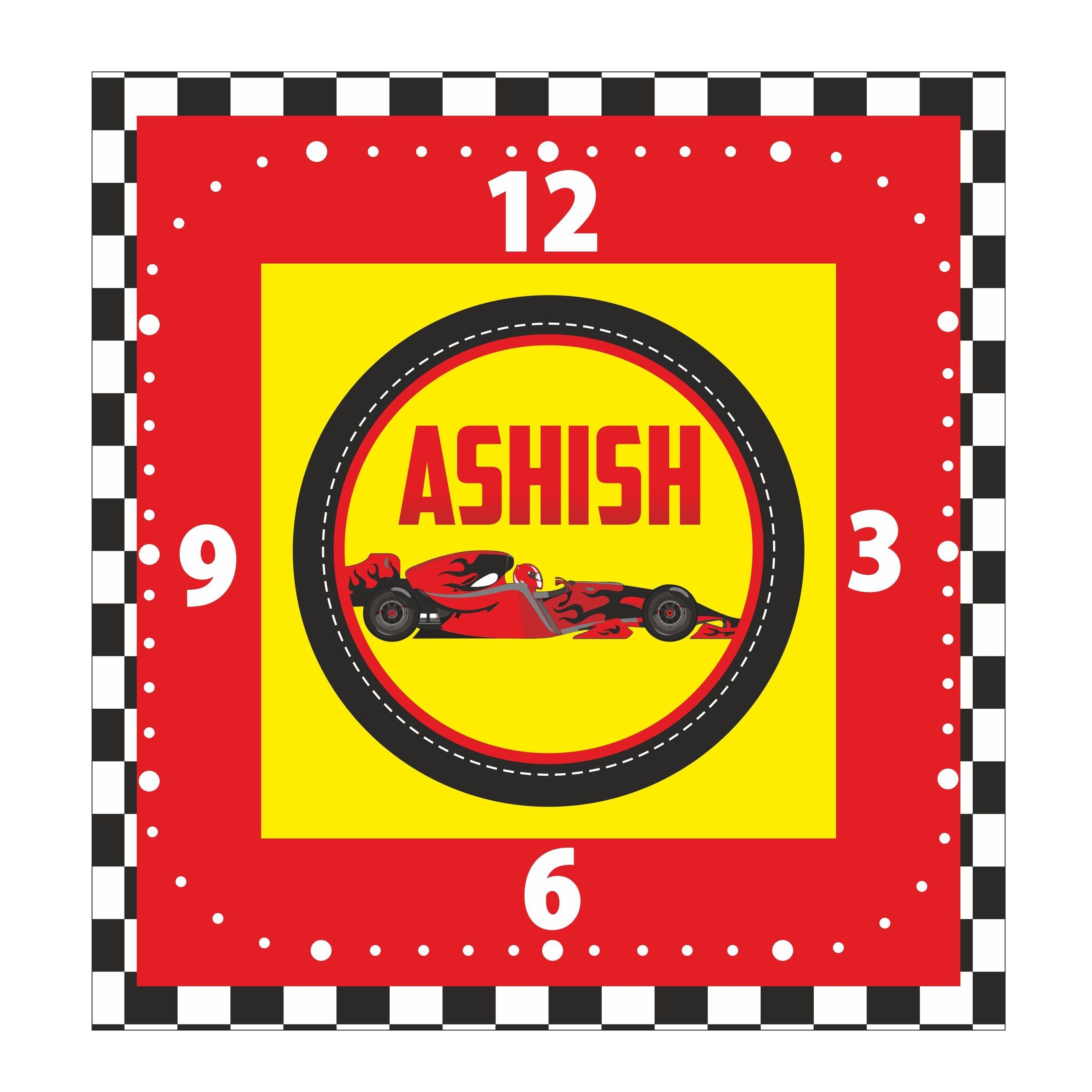 Personalized Race Car Theme Clock THEME PARTIES Pretty UR Party