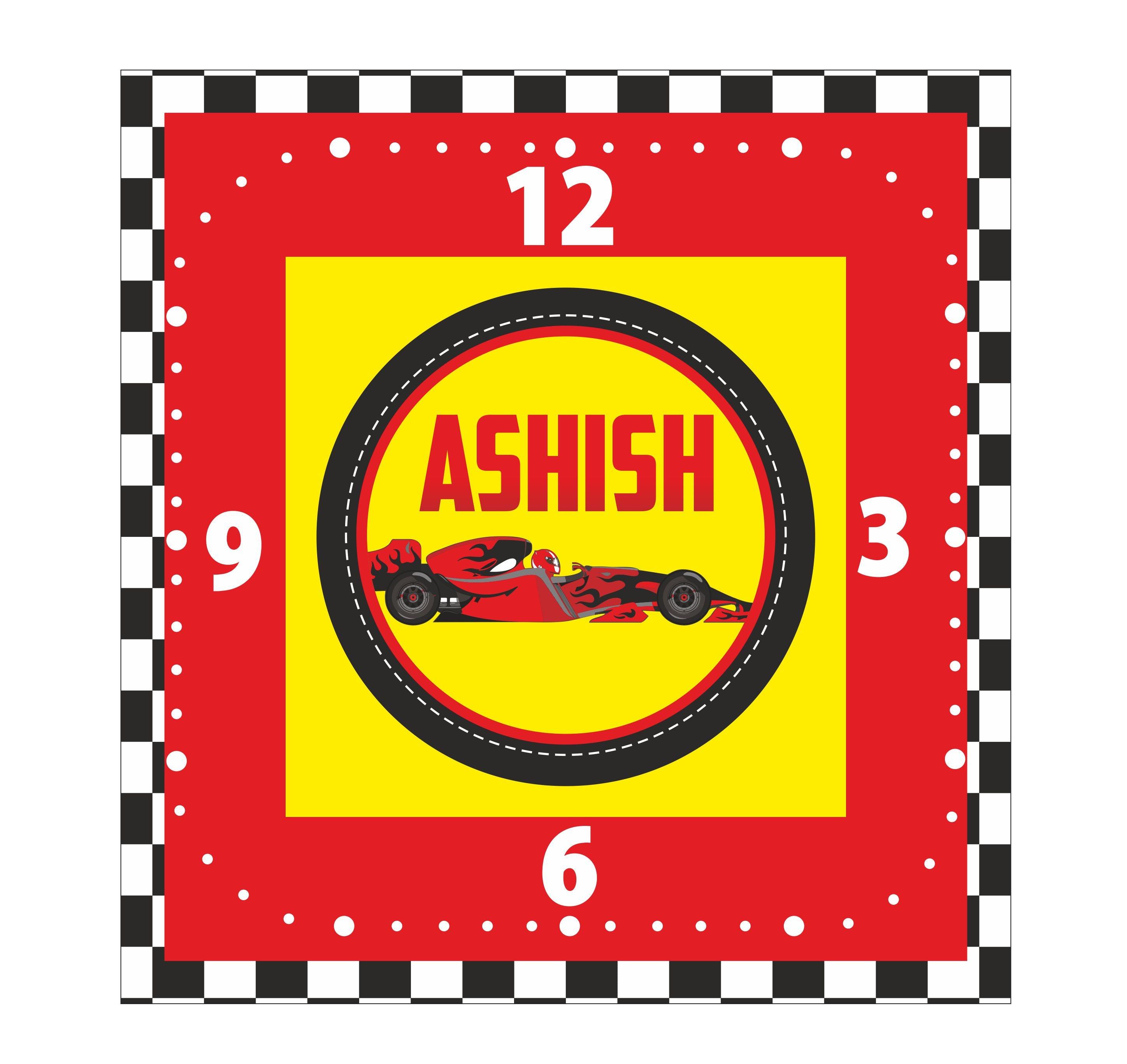 Personalized Race Car Theme Clock THEME PARTIES Pretty UR Party