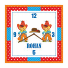 Personalised Little Cowboy Clock THEME PARTIES Pretty UR Party