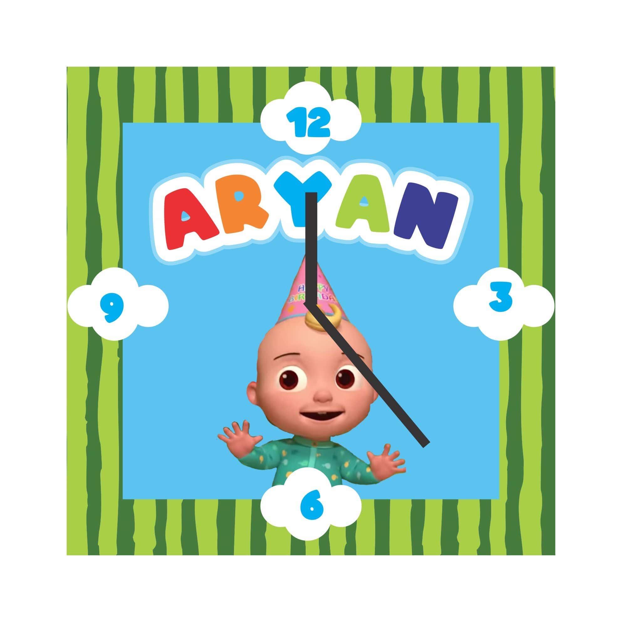 Personalized Cocomelon Clock RETURN GIFTS Pretty UR Party