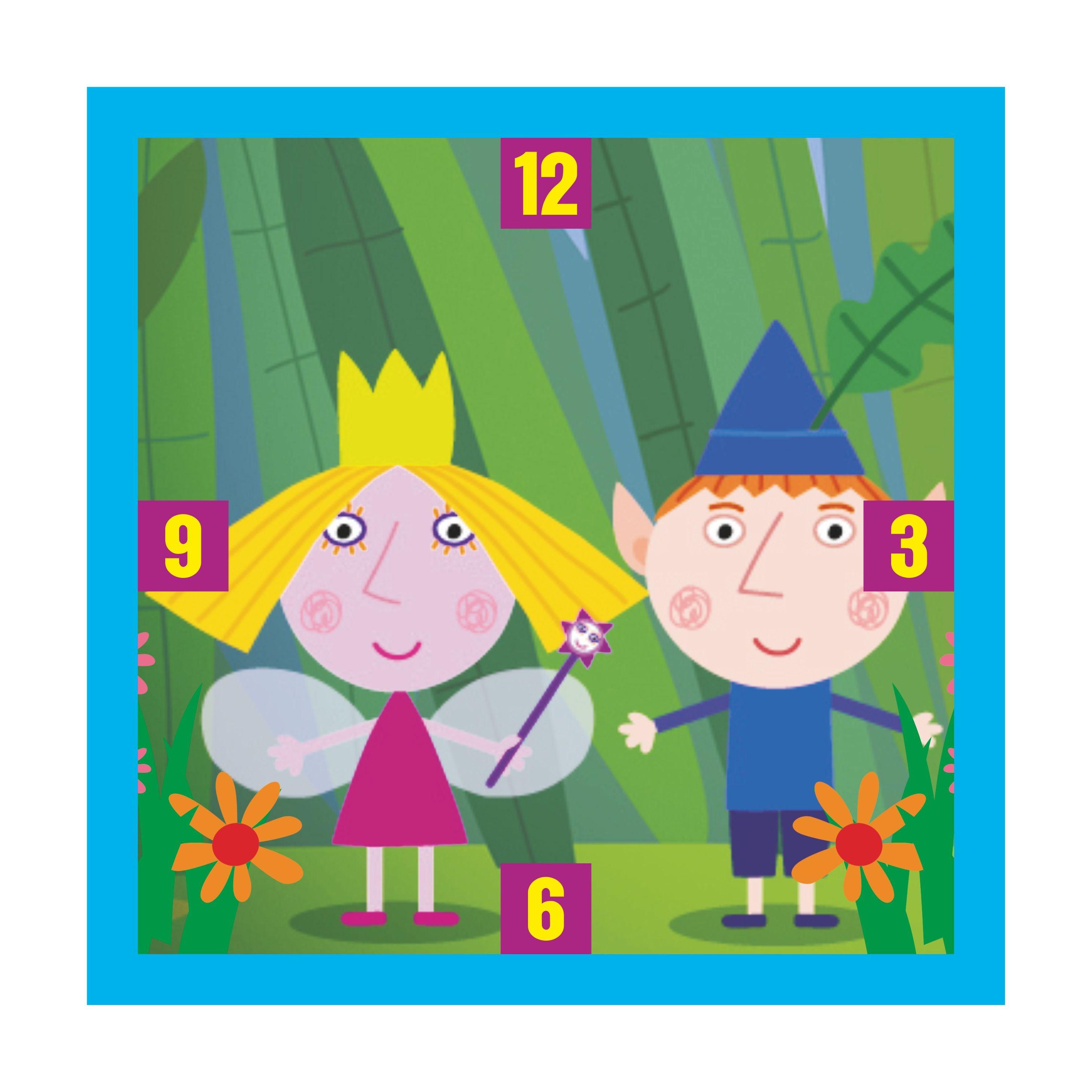 Personalised Ben and Holly's Little Kingdom Theme Clock THEME PARTIES Pretty UR Party