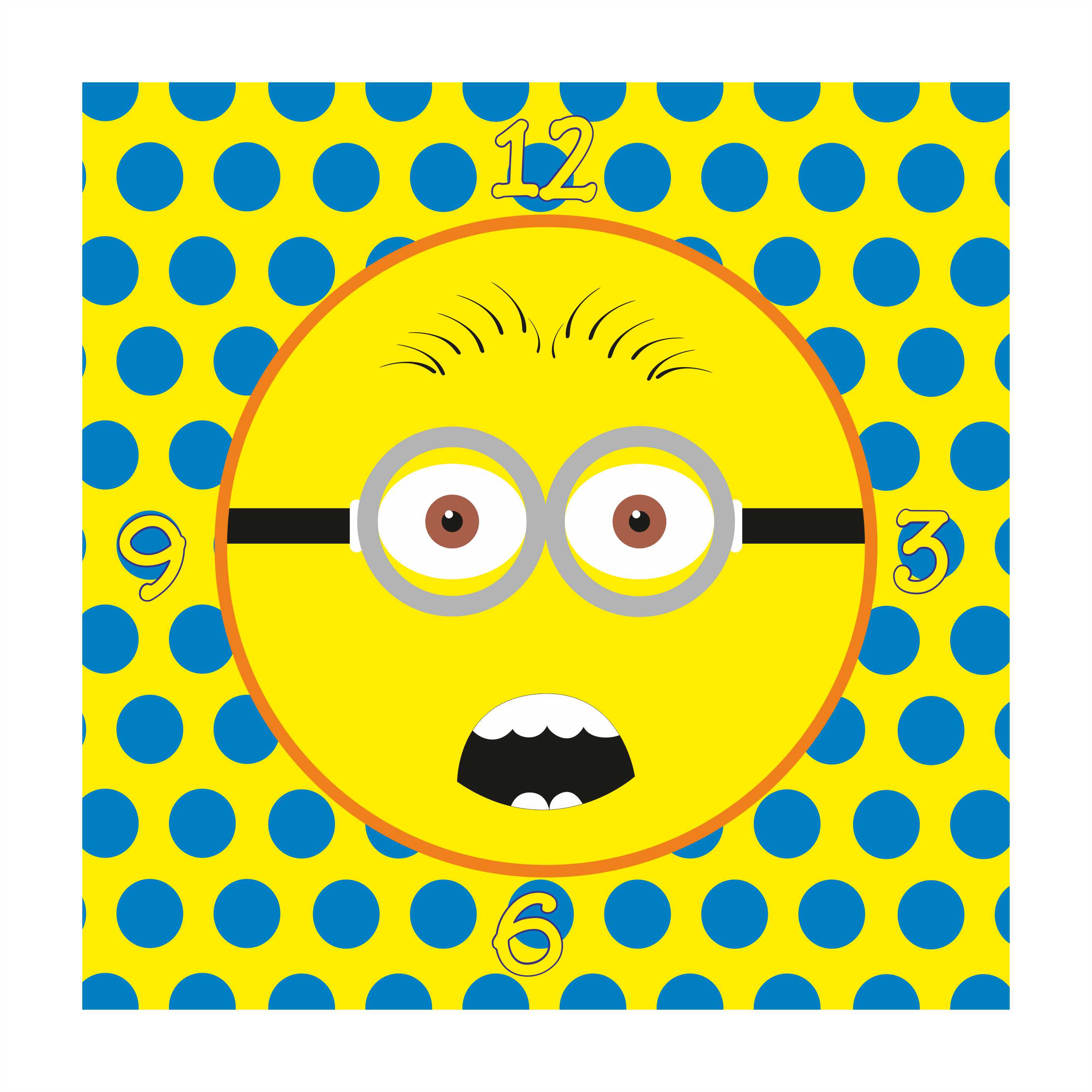 Personalised Minions inspired Clock THEME PARTIES Pretty UR Party