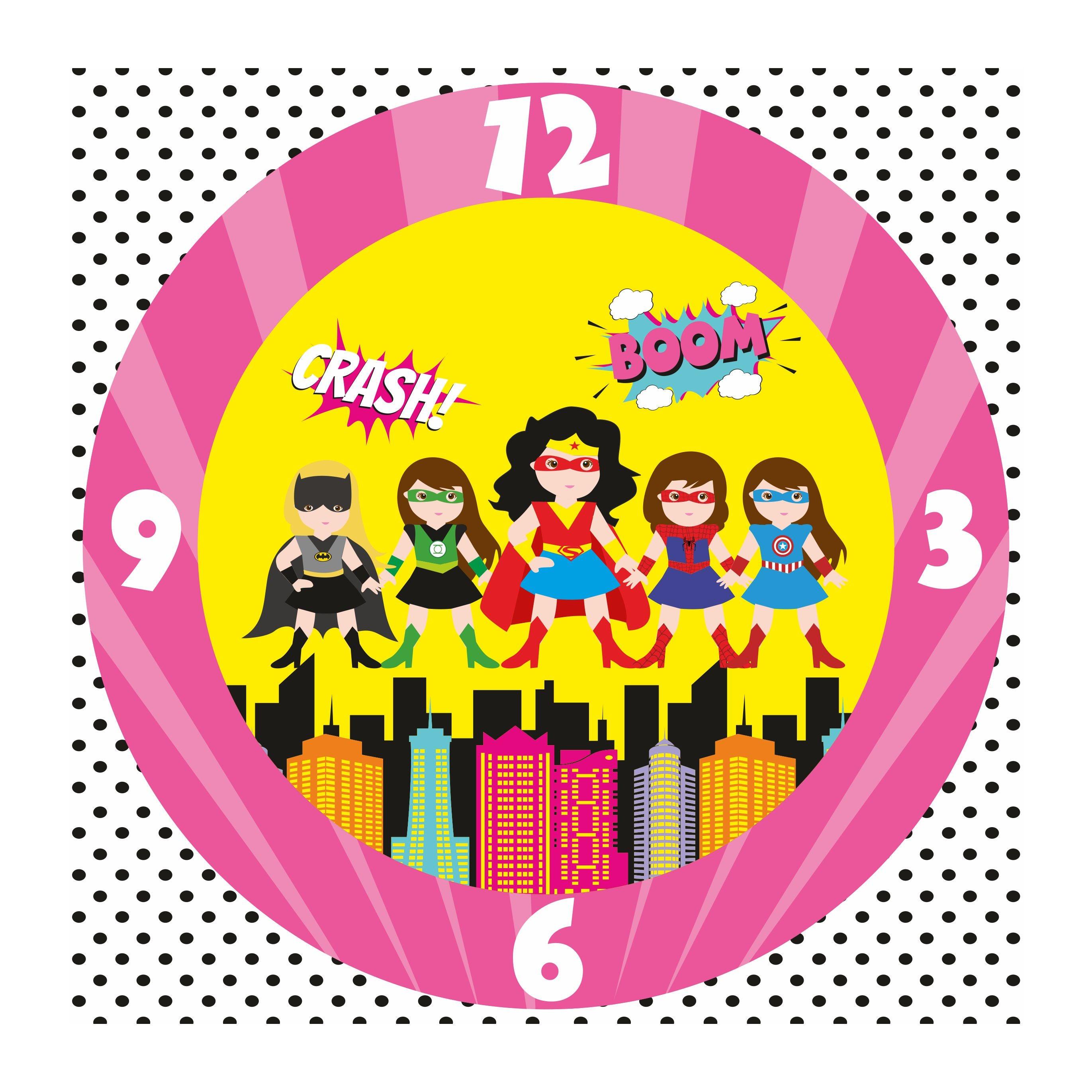 Personalized Supergirl Theme Clock THEME PARTIES Pretty UR Party