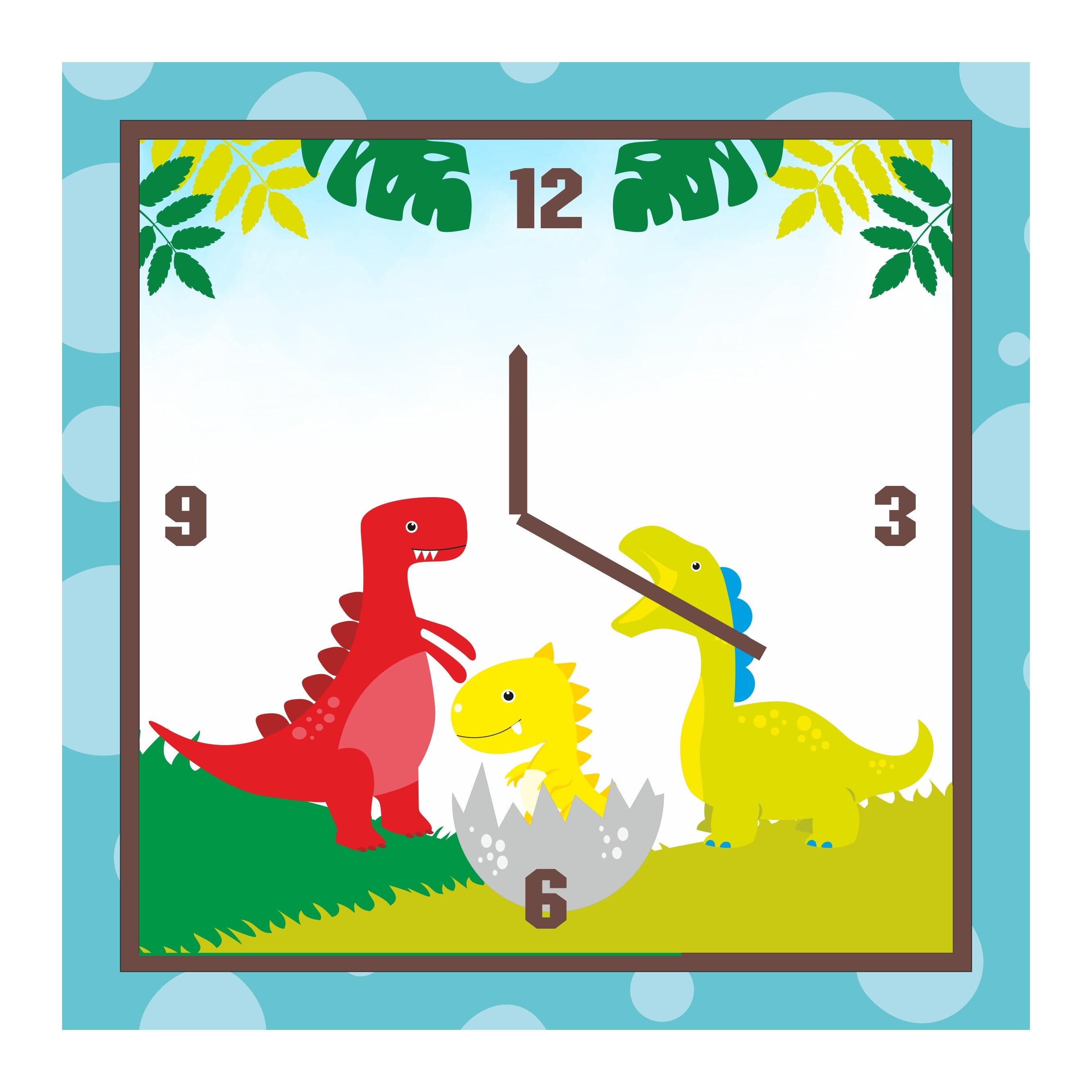 Personalised Dinosaur Clock THEME PARTIES Pretty UR Party