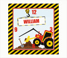Personalised Construction Clock THEME PARTIES Pretty UR Party