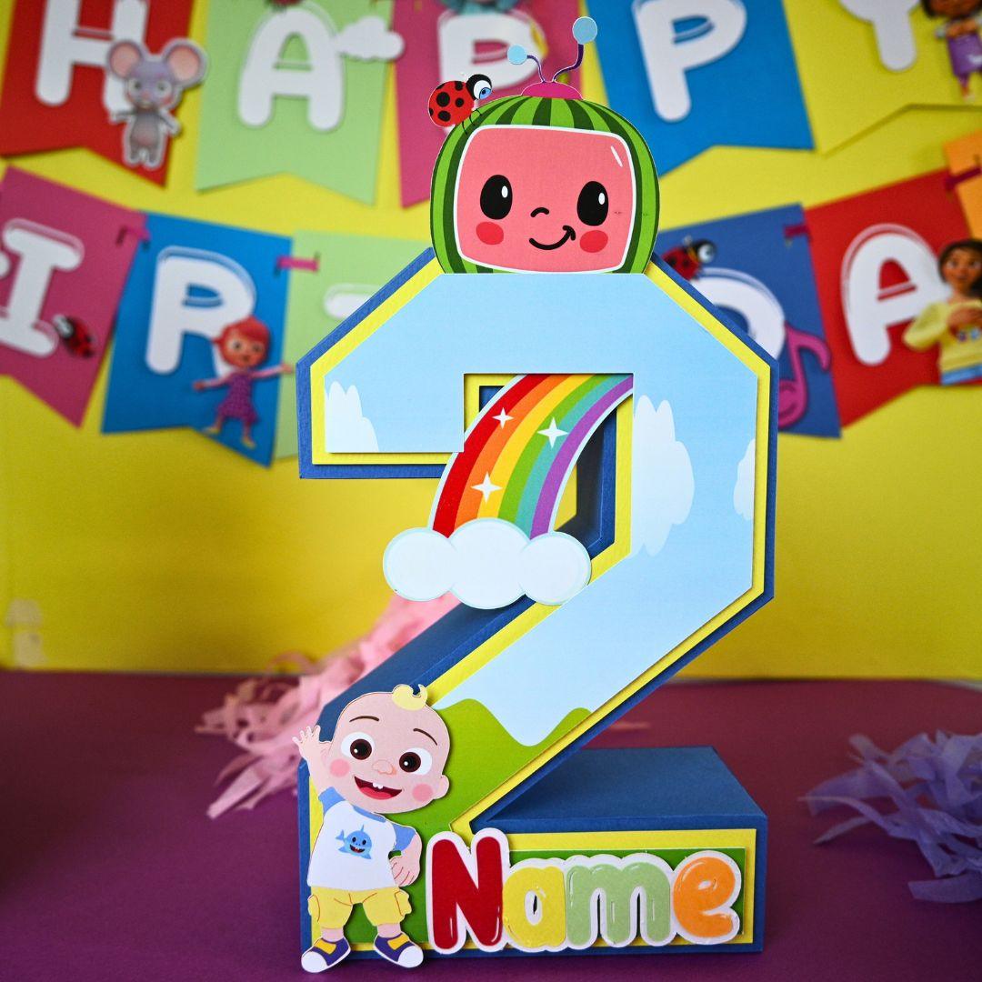 Cocomelon 3D Letter / Number HANDCRAFTED PRETTY UR PARTY