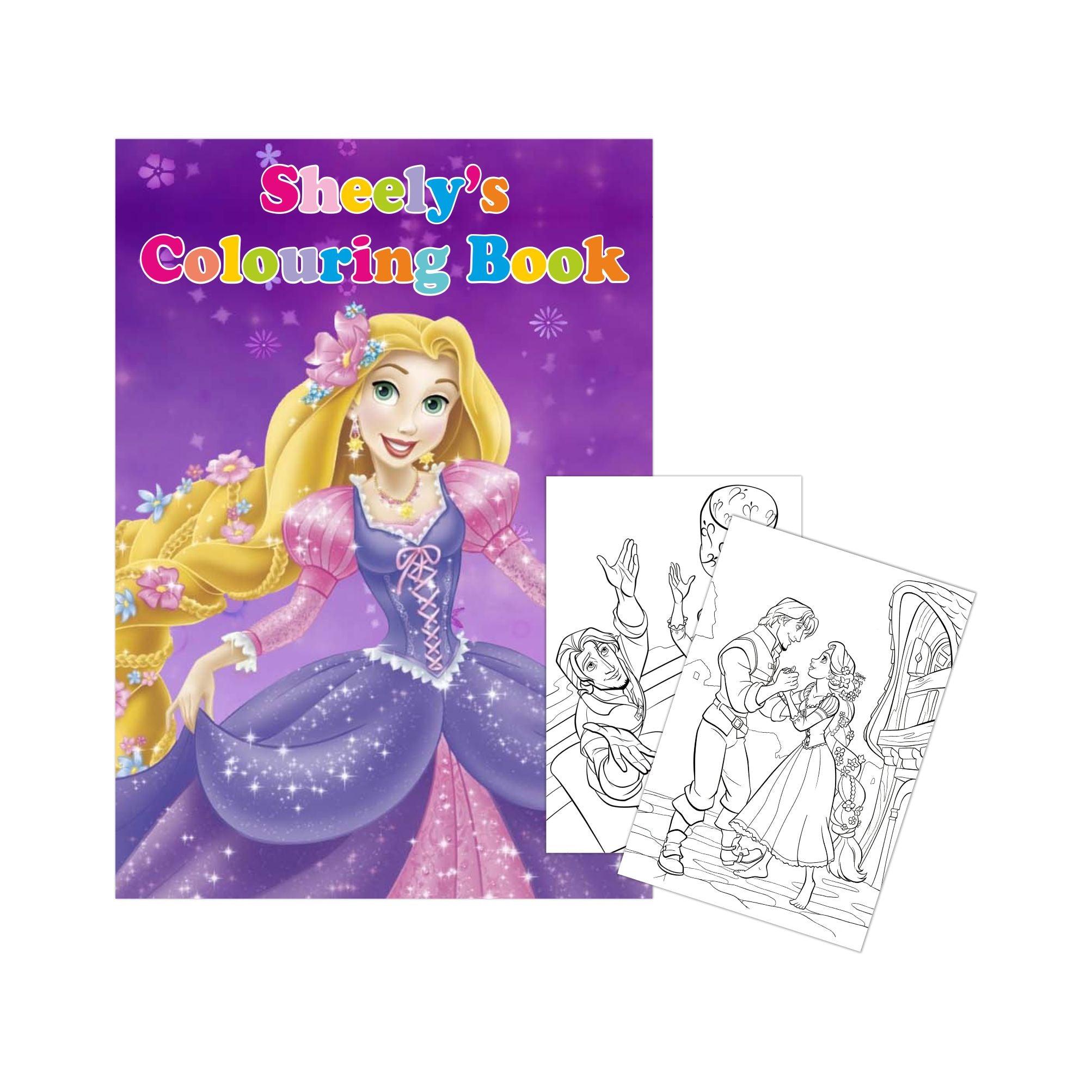 Tangled / Rapunzel Colouring Book PERSONALISED Pretty UR Party