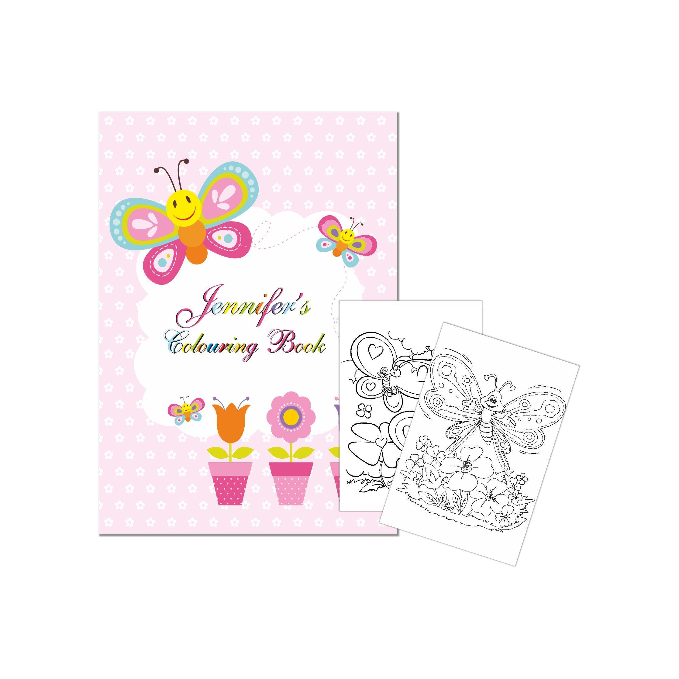 Butterfly Colouring Book PERSONALISED Pretty UR Party