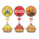 Construction Theme Cupcake / Food Toppers THEME PARTIES Pretty UR Party