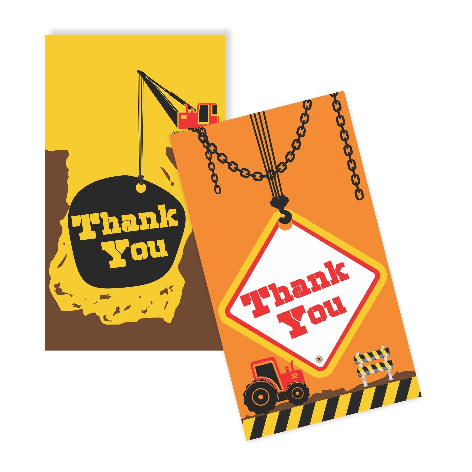 Construction Theme Thank you Tags THEME PARTIES Pretty UR Party