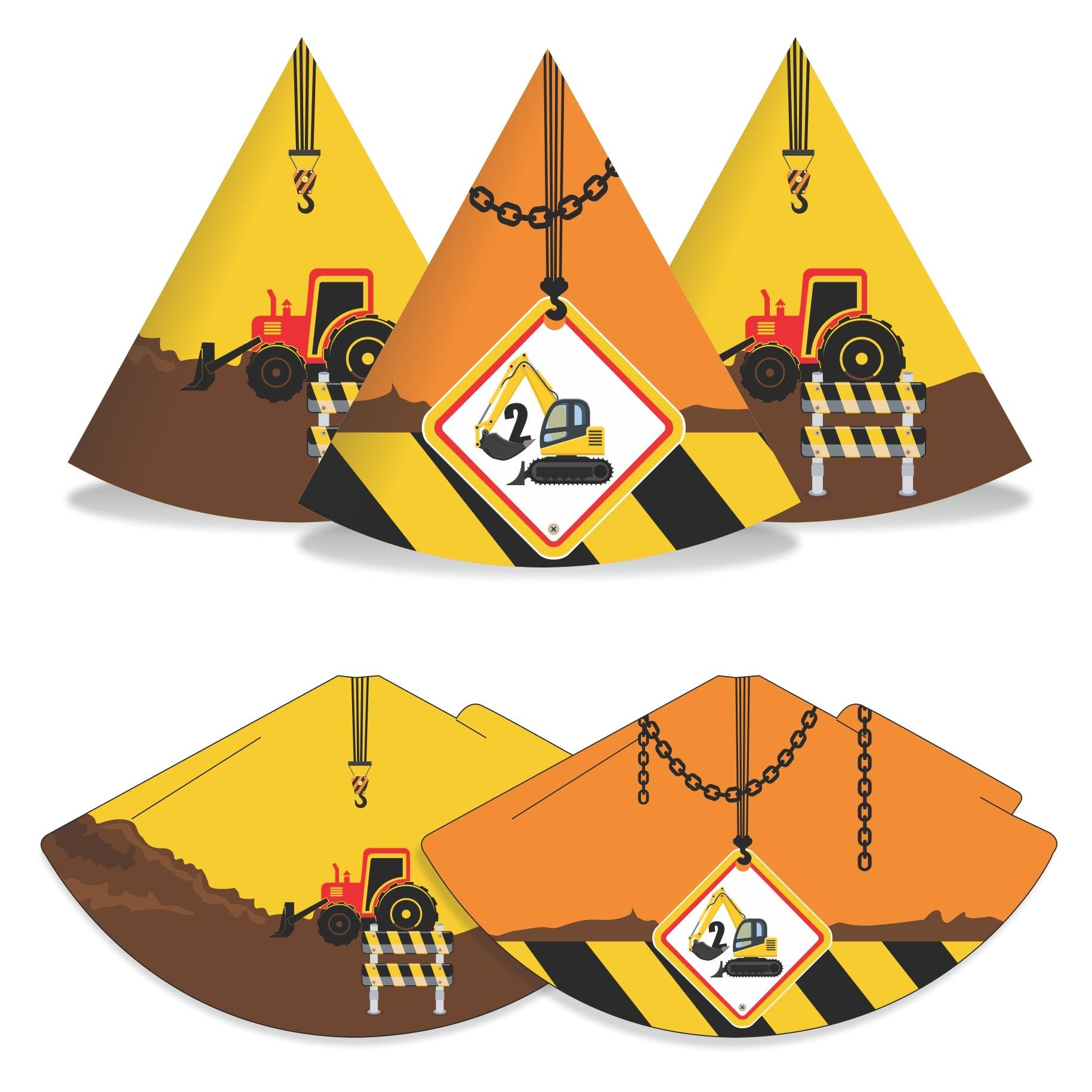 Construction Theme Hats - Pack of 10 THEME PARTIES Pretty UR Party