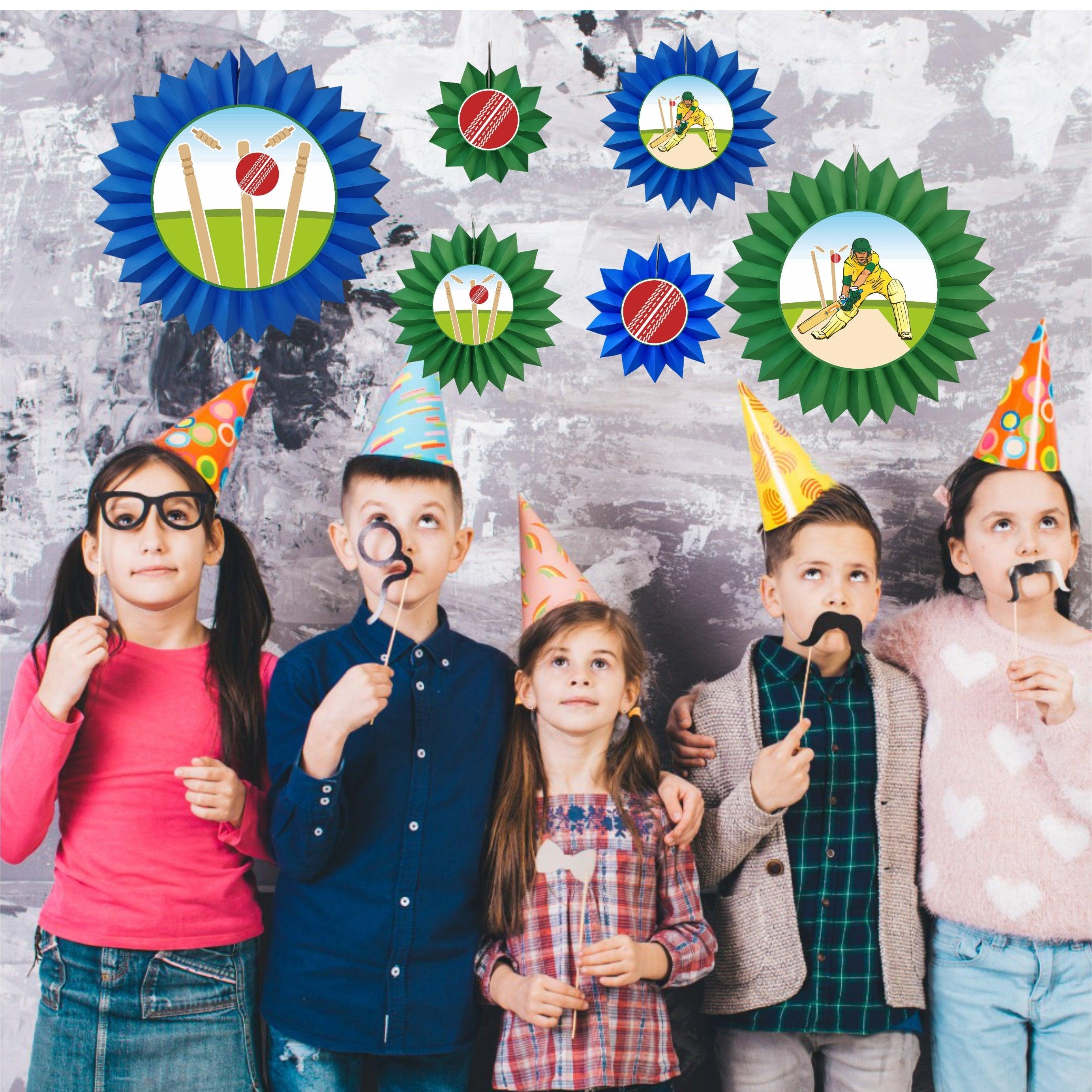 Cricket Paper Fans - Set of 6 DECORATIONS Pretty UR Party