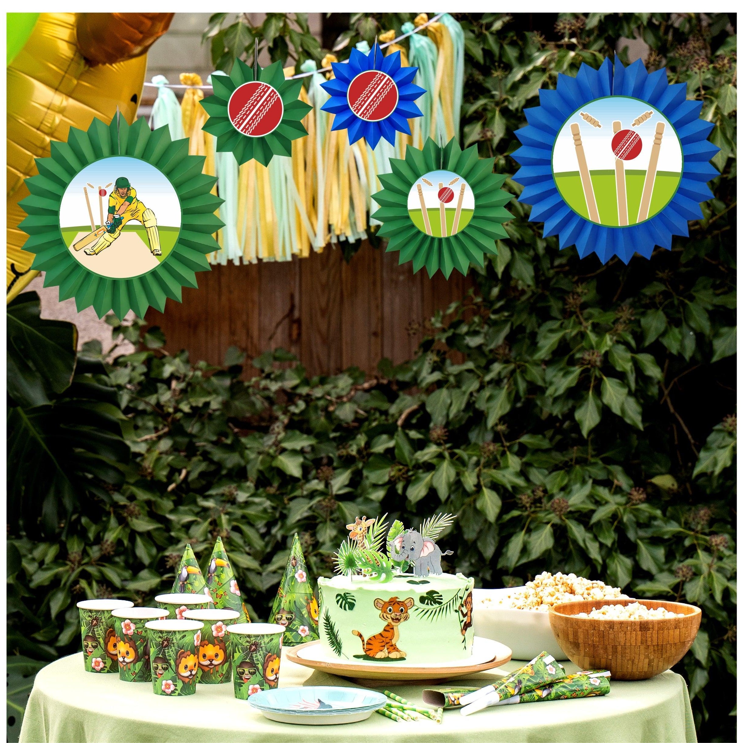 Cricket Paper Fans - Set of 6 DECORATIONS Pretty UR Party
