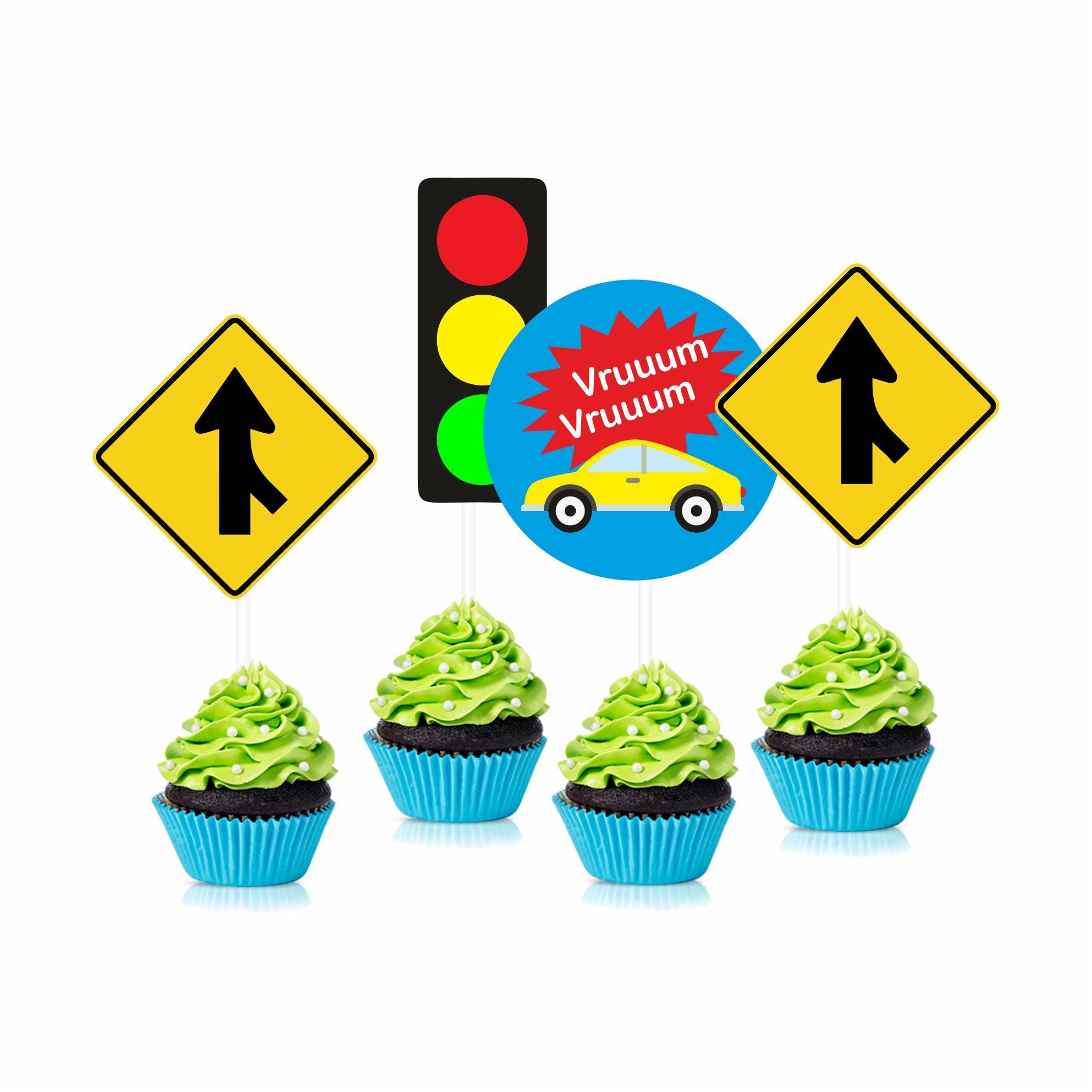 Colorful Cars Theme Cupcake / Food Toppers THEME PARTIES Pretty UR Party