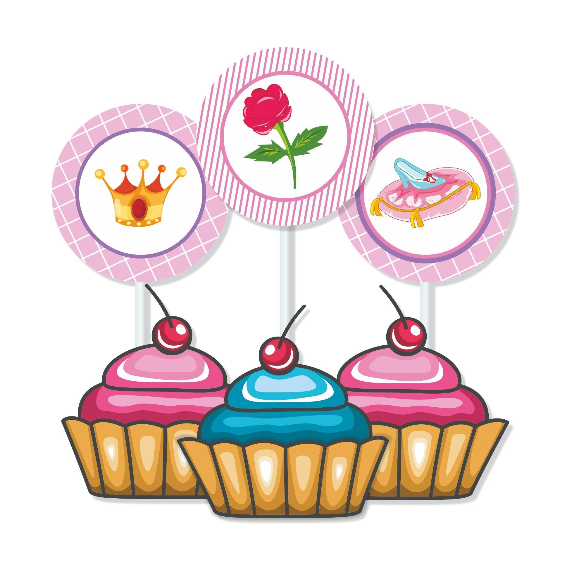 Cinderella Inspired Cupcake / Food Toppers THEME PARTIES Pretty UR Party