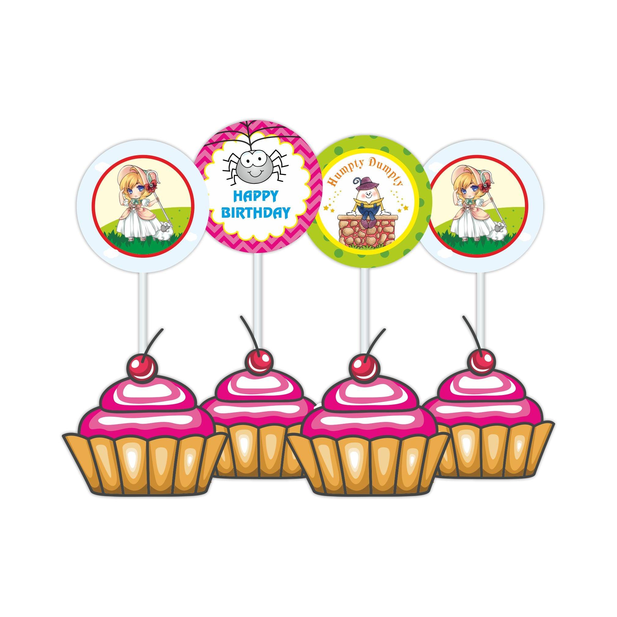 Nursery Rhymes Cupcake / Food Toppers THEME PARTIES Pretty UR Party