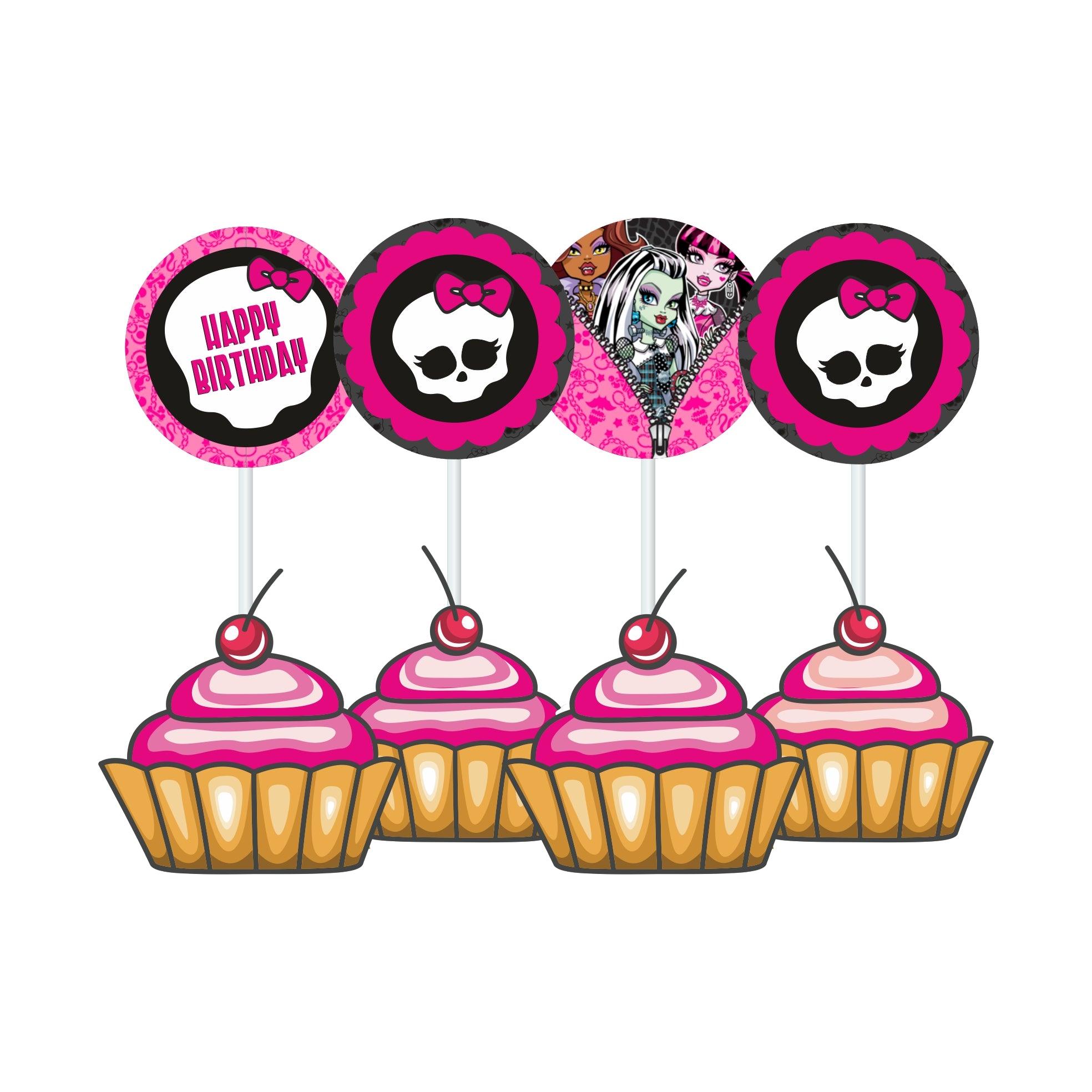 Monster High Cupcake / Food Toppers THEME PARTIES Pretty UR Party
