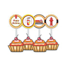 Fire Truck Cupcake / Food Toppers THEME PARTIES Pretty UR Party
