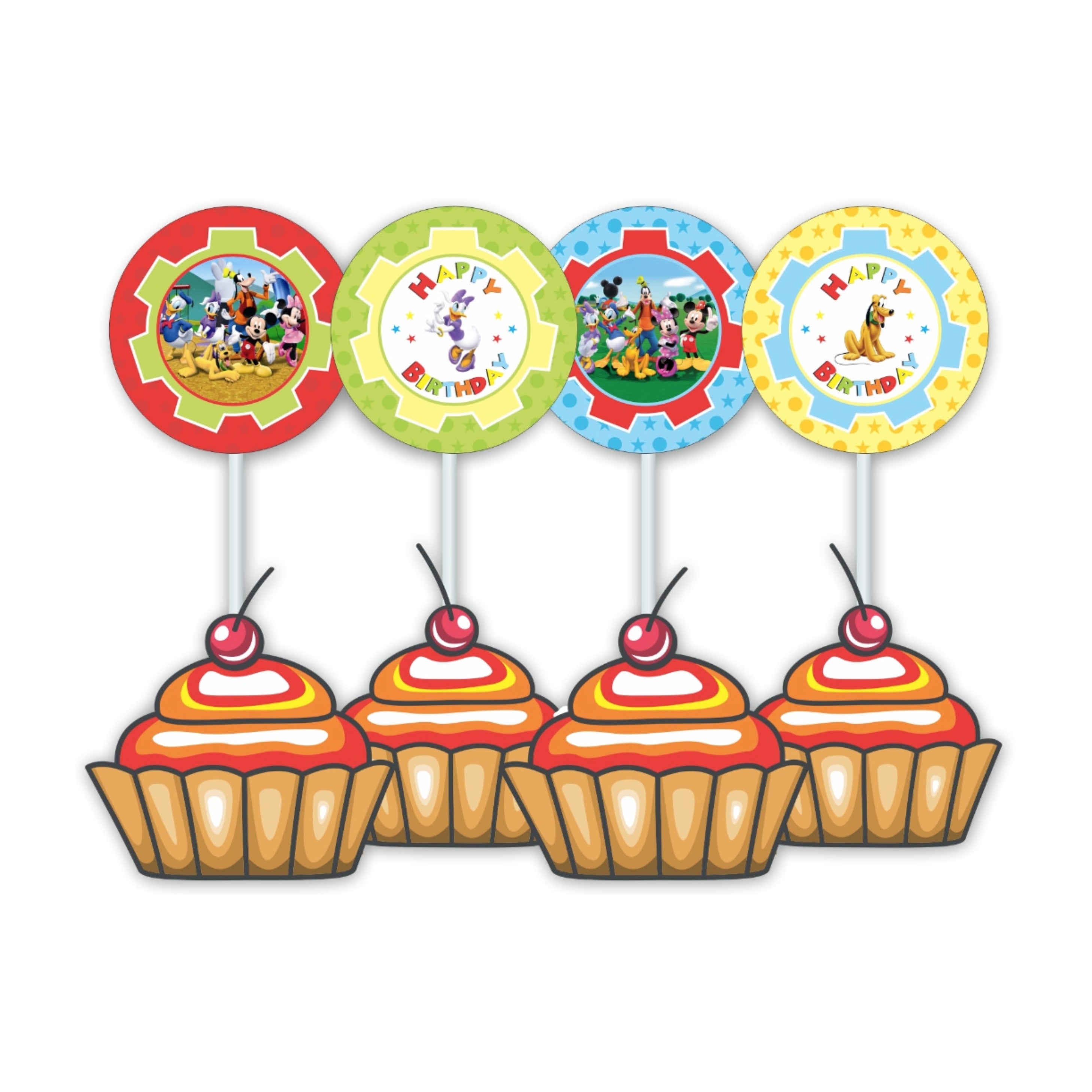 Mickey Mouse Clubhouse Inspired Cupcake / Food Toppers THEME PARTIES Pretty UR Party