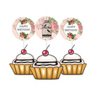 Pink Floral and Bird Cage Cupcake / Food Toppers THEME PARTIES Pretty UR Party