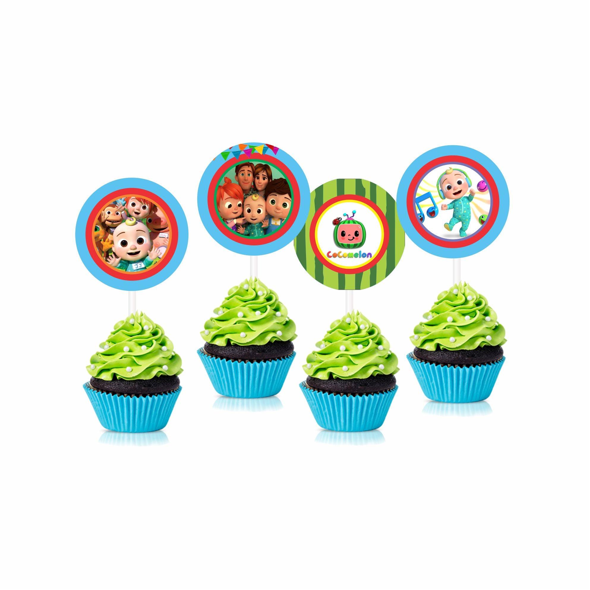 Cocomelon Theme Cupcake / Food Toppers THEME PARTIES Pretty UR Party
