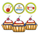 Sports theme Cupcake Toppers THEME PARTIES Pretty UR Party