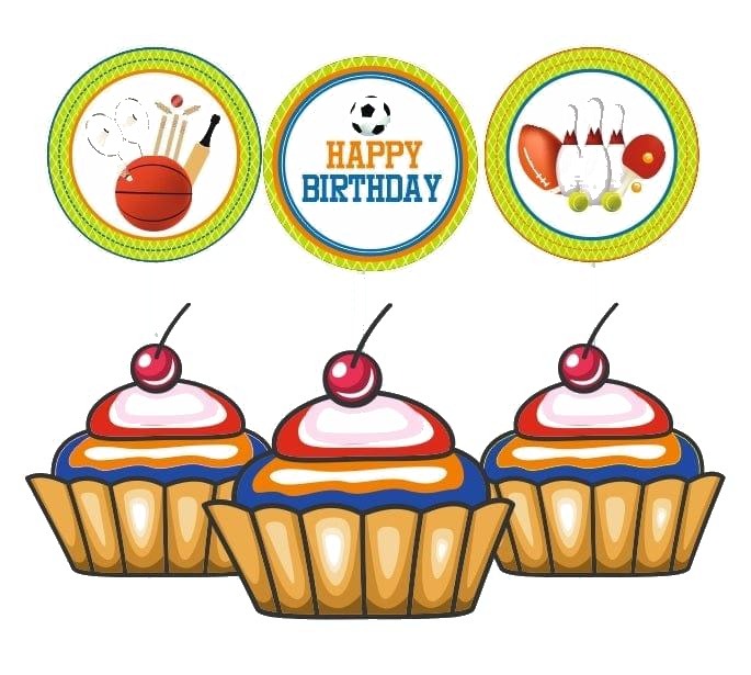 Sports theme Cupcake Toppers