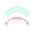 Mint and Pink Floral 1st Birthday Theme Cupcake Wrappers ALL PARTY SUPPLIES Pretty UR Party