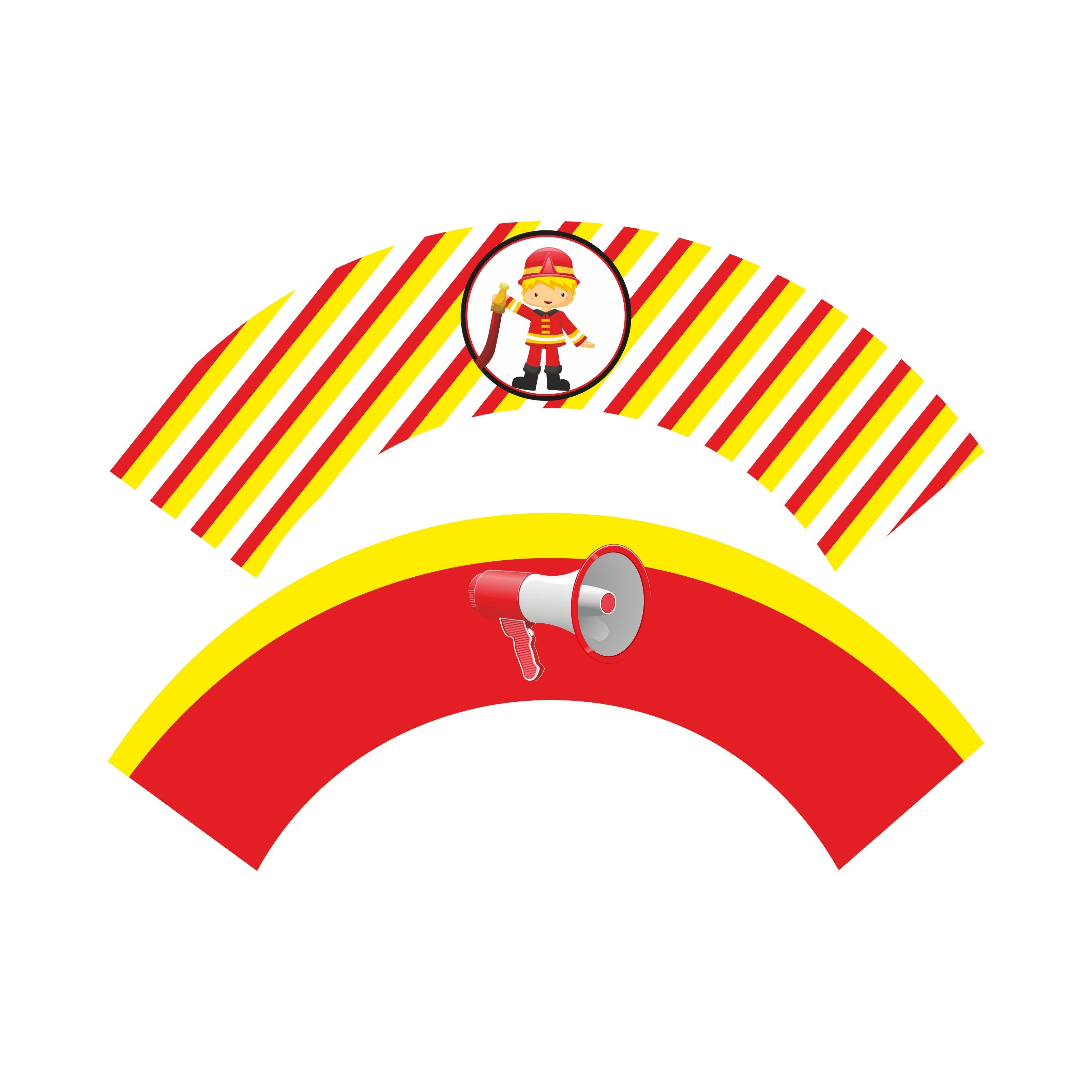 Fire Truck Cupcake Wrappers THEME PARTIES Pretty UR Party