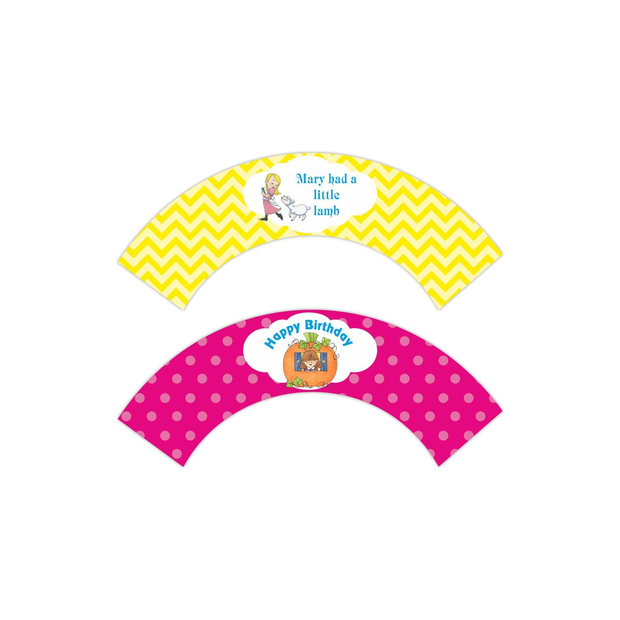 Nursery Rhymes Cupcake Wrappers THEME PARTIES Pretty UR Party