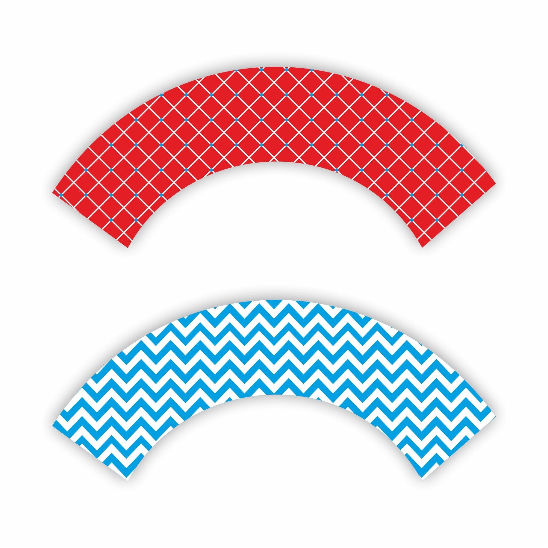 Moustache Cupcake Wrappers THEME PARTIES Pretty UR Party