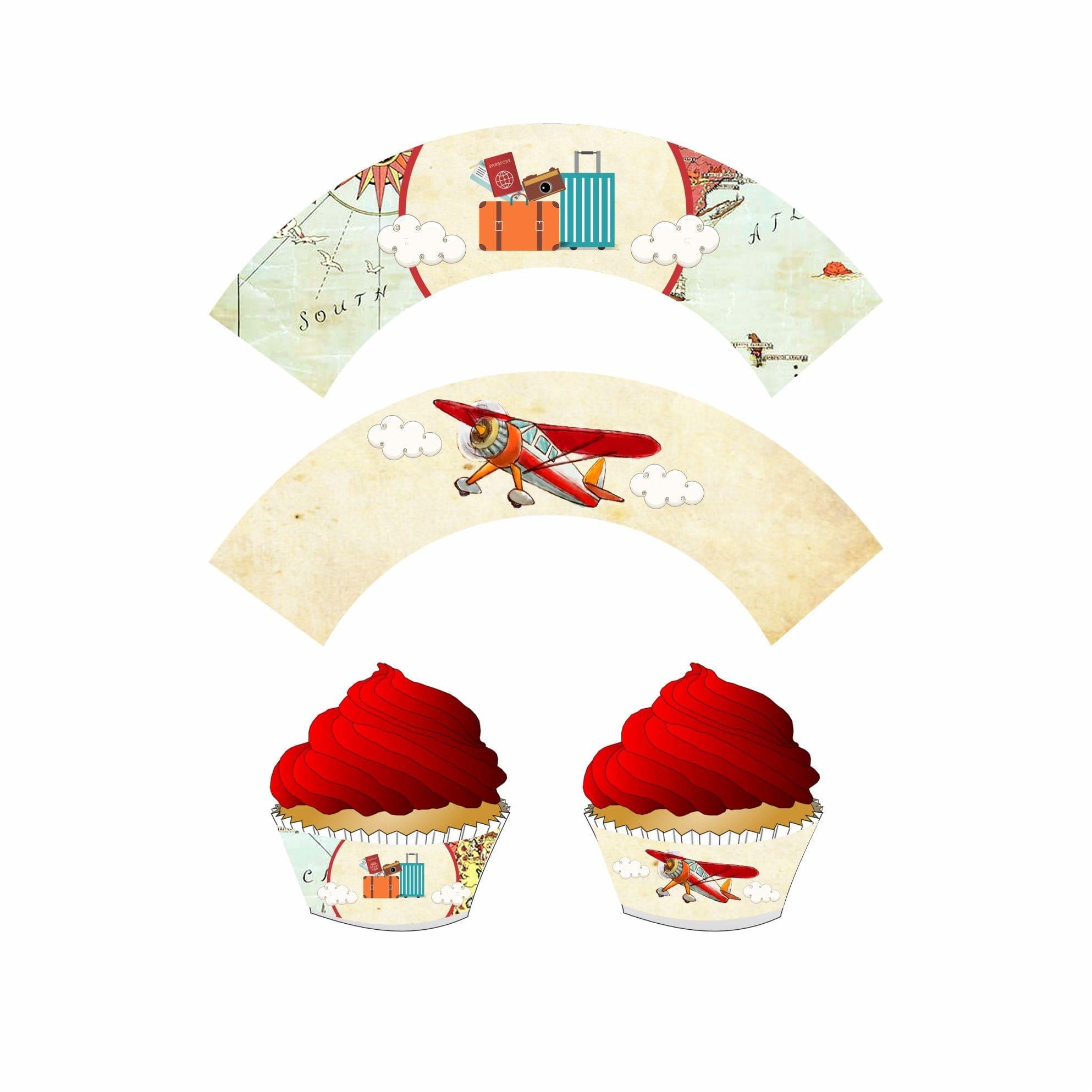 Travel Theme Cupcake Wrappers THEME PARTIES Pretty UR Party