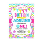 Cute As a Button  E-Invitations BIRTHDAYS Pretty UR Party