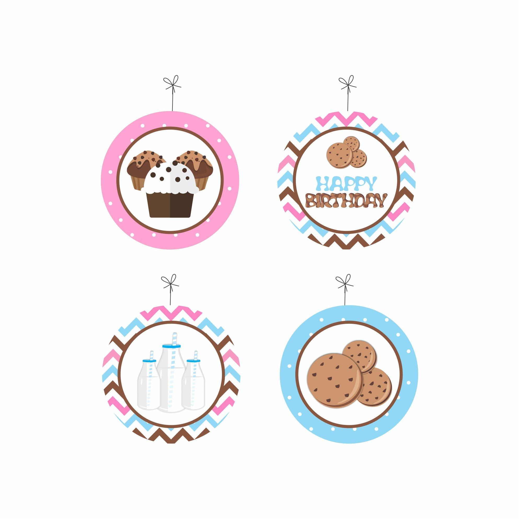 Milk and Cookies Theme Danglers THEME PARTIES Pretty UR Party