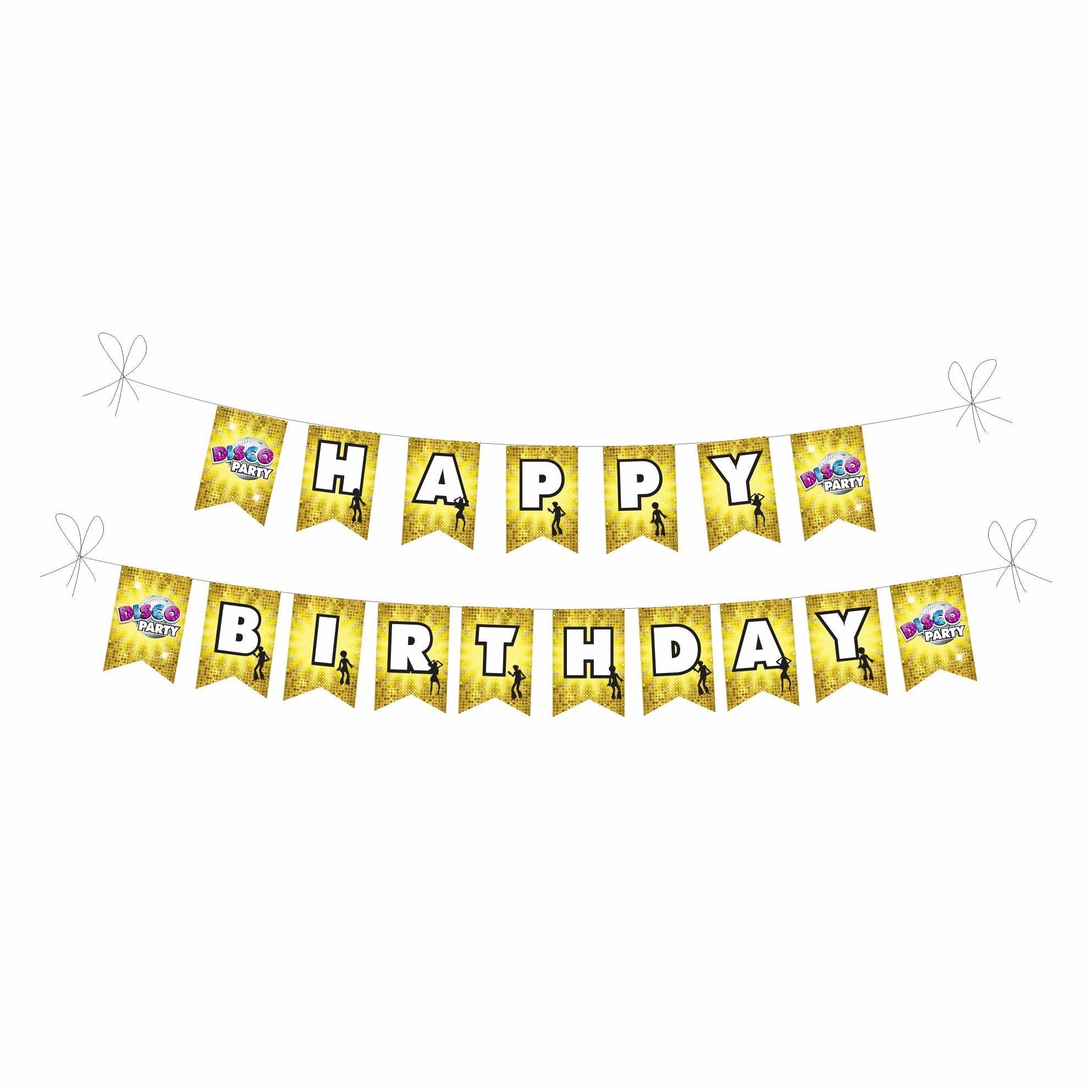 Disco Party Theme Bunting BIRTHDAYS Pretty UR Party